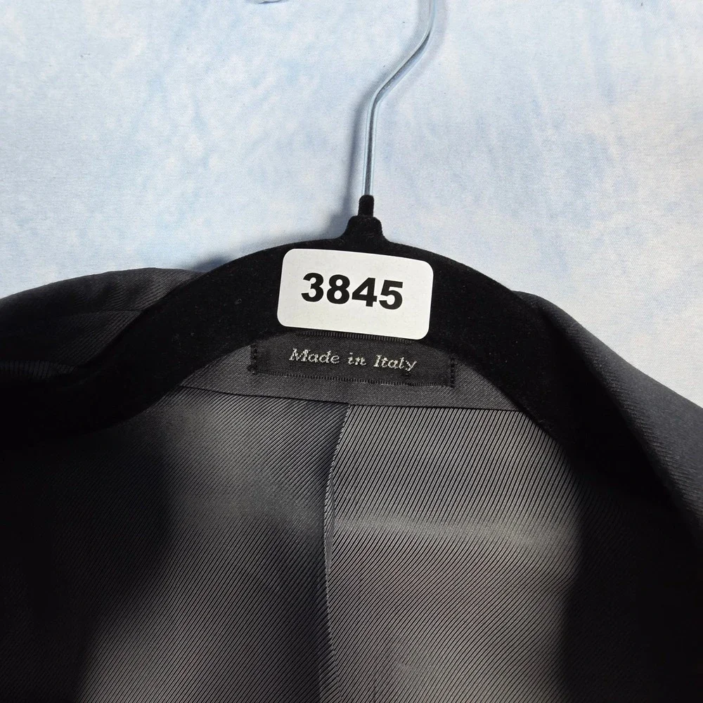 Gariani Dallas Tufo Suit Sport Coat Mens 44L Gray Super 150s Wool Made in Italy